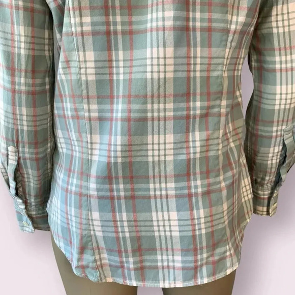 J. Crew Perfect Shirt Western Plaid Button Up Long Sleeves Size S Green Cotton - Picture 12 of 15